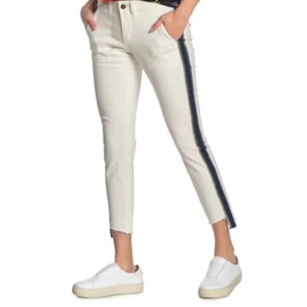 Pam & Gela Uniform Side Stripe Step Hem Pants 25